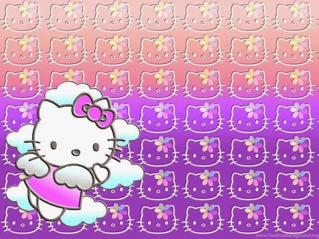 GAMBAR HELLO KITTY WALLPAPER UNGU Desktop Background