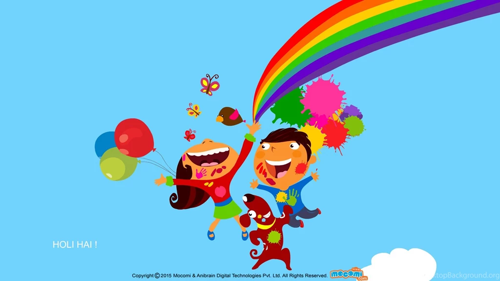 Holi Fun Desktop Wallpapers For Kids