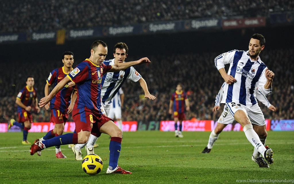 Wallpapers Iniesta, Fc Barcelona, Real Sociedad, La Liga, Liga Bbva ...