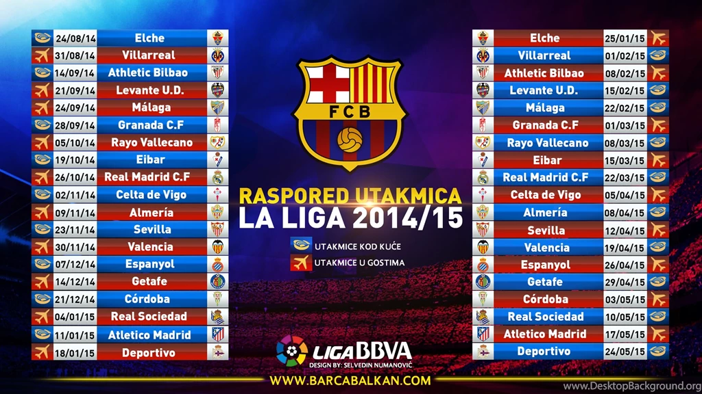 FC Barcelona LA LIGA CALENDAR 2014/15 By SelvedinFCB On DeviantArt