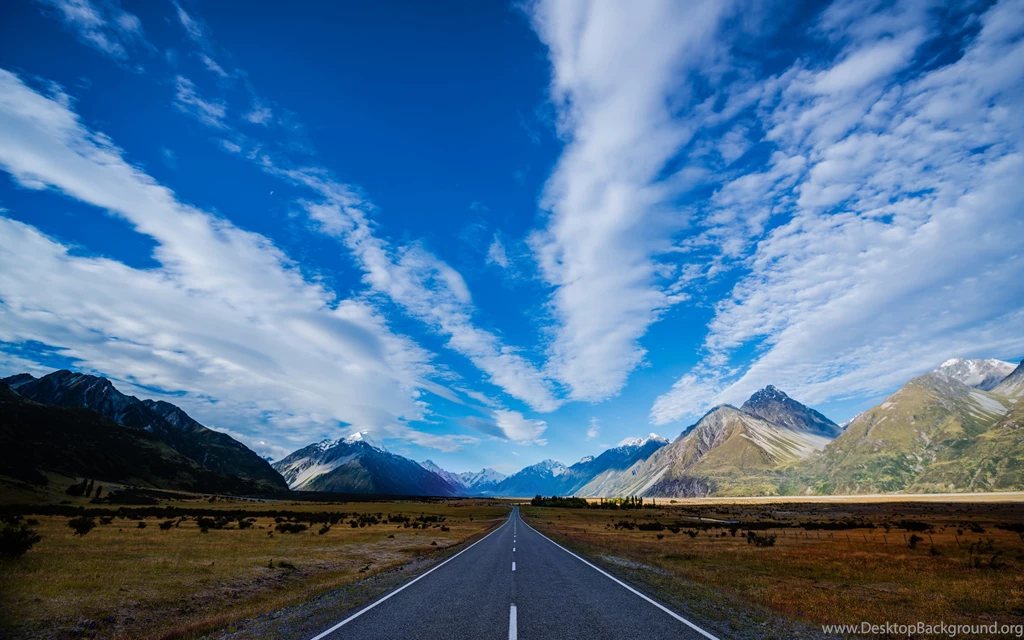 Download Wallpapers 3840x2400 New Zealand, Road, Highway, Mountain ...