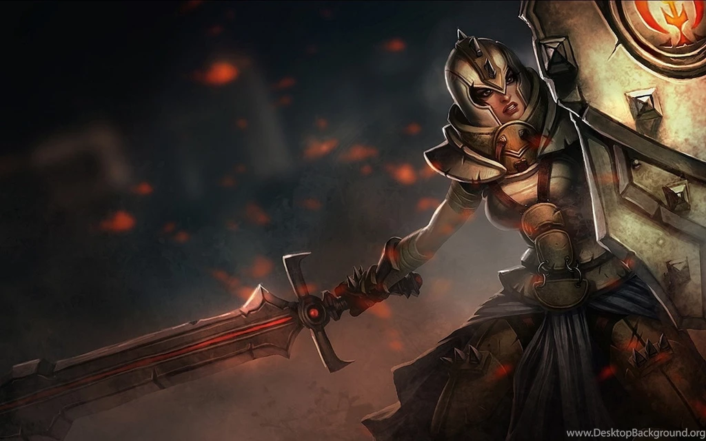 1680x1050 Warrior, League Of Legends, Leona, Shield, Girl, Sword ...