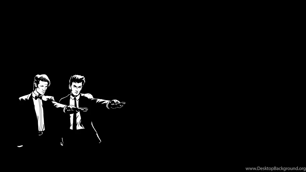 Doctor Who Pulp Fiction David Tennant Matt Smith Wallpapers B/w ...