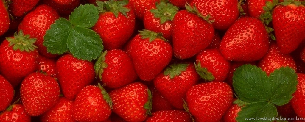 Download Wallpapers 2560x1024 Strawberry, Ripe, Red, Berry, Leaves ...