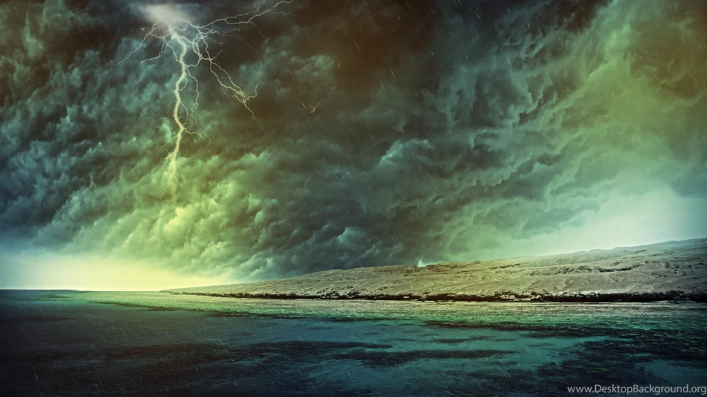 Ocean Nature Coast Storm Lightning Wallpapers