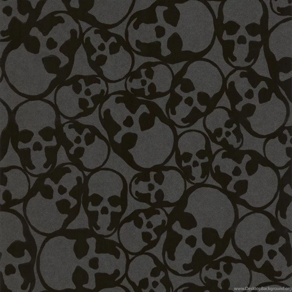 Skulls Flocked Wallpapers Designer Gothic Wallpapers