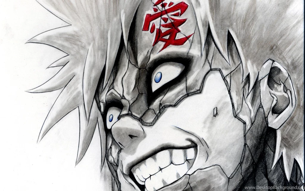 Gaara Jinchuuriki Naruto Shippuden Selective Coloring Wallpapers ...