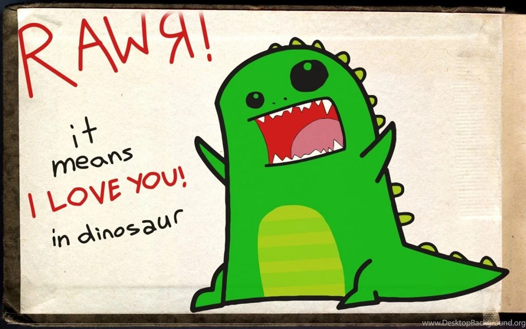 1280x800 I Love You In Dinosaur Desktop PC And Mac Wallpapers