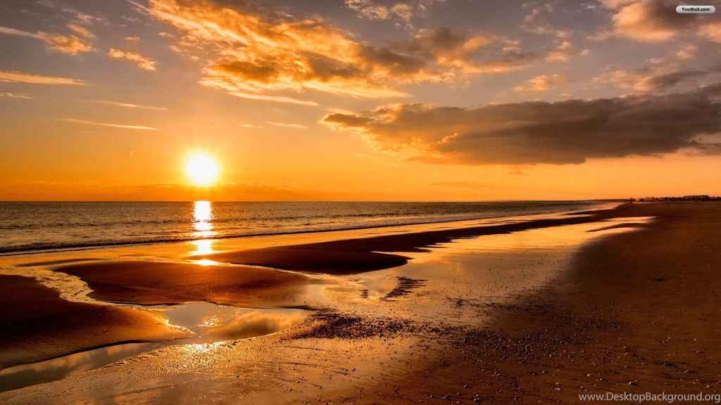 YouWall Magnificent Beach Sunset Wallpapers Wallpapers ...