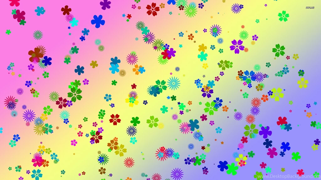 Colorful Flowers Wallpapers Vector Wallpapers