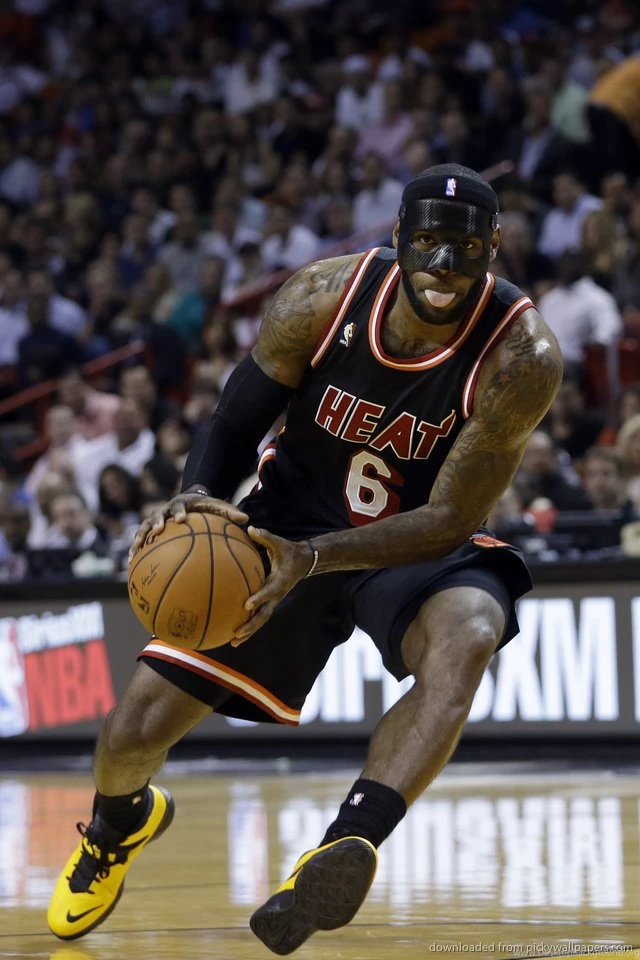 Download LeBron James With A Ball Wallpapers For iPhone 4