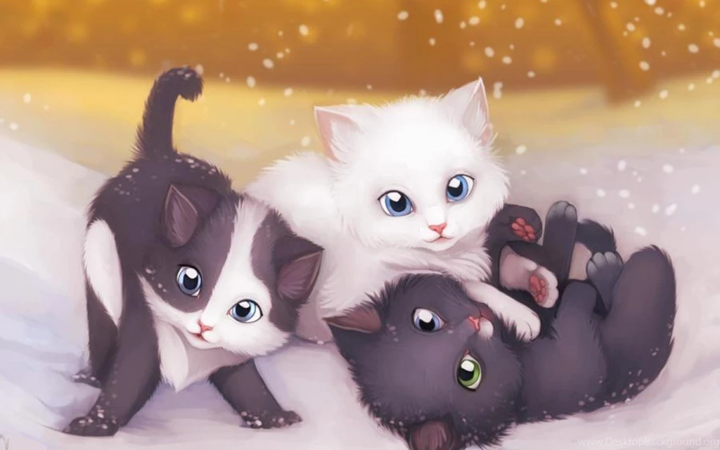 KITTENS AT CHRISTMAS WALLPAPER (
