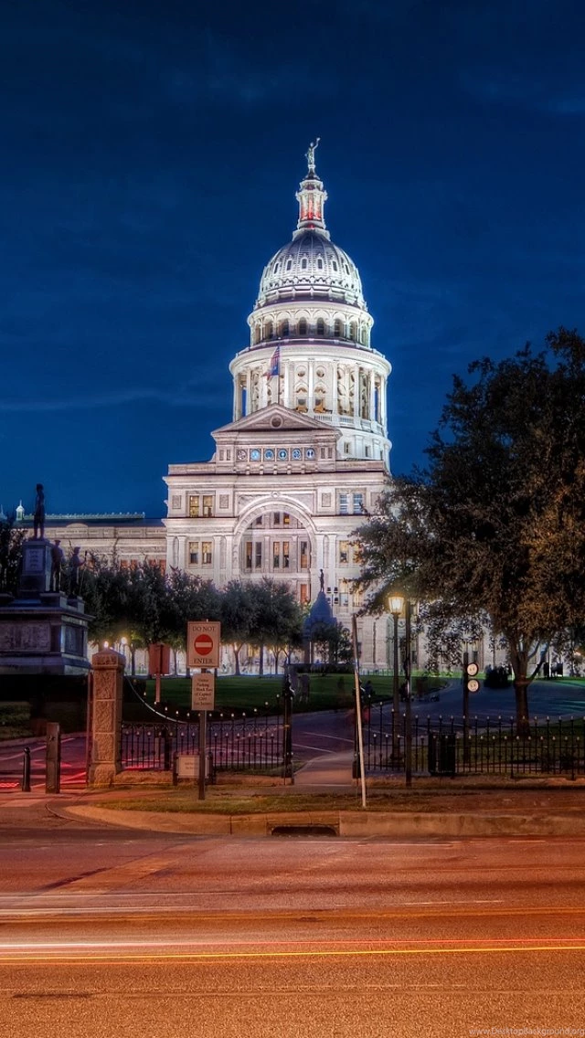 Download Wallpapers 640x1136 Austin, Texas, Night, Road, Building ...
