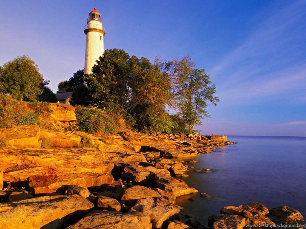 POINT AUX BARQUES LIGHTHOUSE MICHIGAN PORT AUSTIN HD WALLPAPER ...