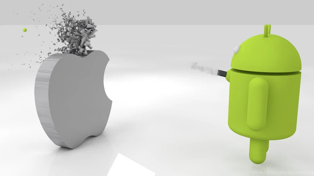 Funny Android Wallpapers HD: The Apple Fights Oki Pix