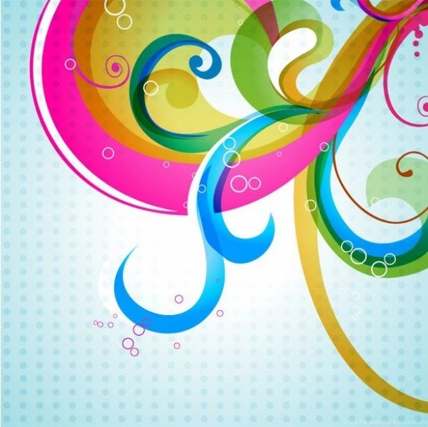 Colorful Swirl Floral Abstract Vector Backgrounds   Backgrounds ...