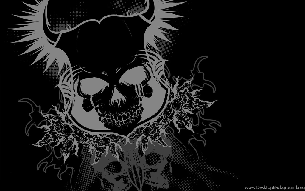 Black Flaming Skull Wallpapers 30558