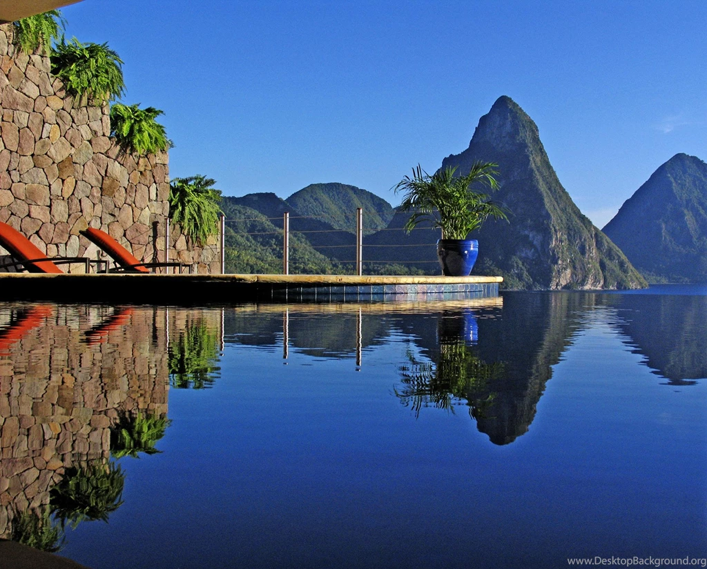 Beautiful View St Lucia Paradise Island Caribbean West Indies ...