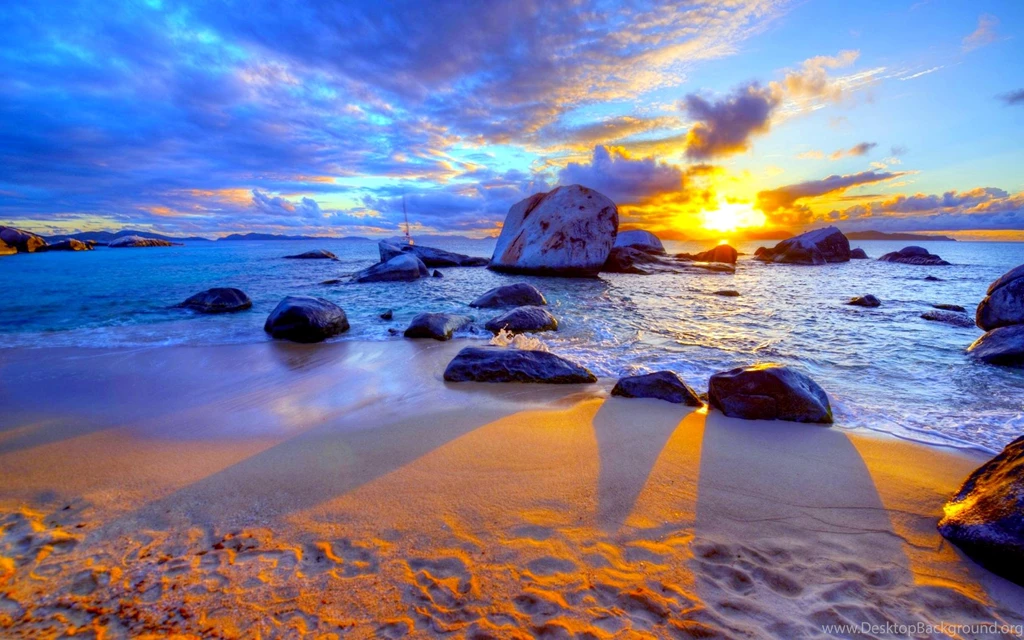 ISLAND SUNSET WALLPAPER (