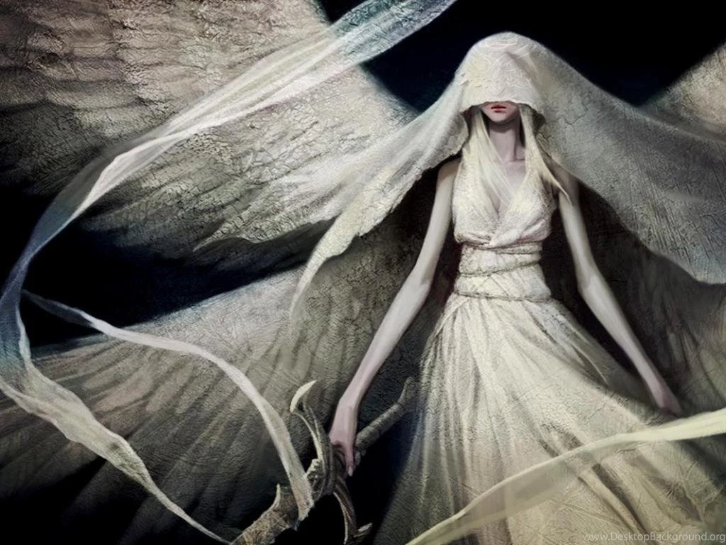 Wallpapers Angel Warrior Lady Sword White Wings 1024x768