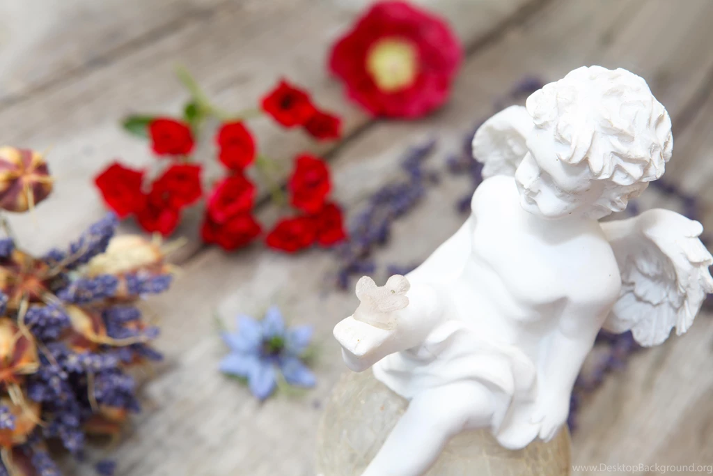 White Angel With Bird   (