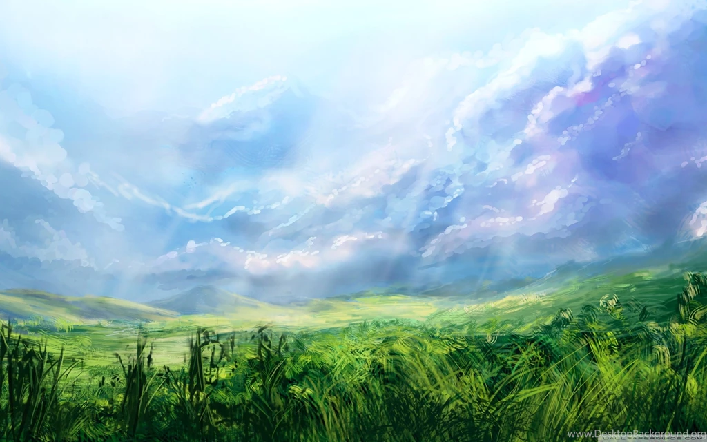 Green Field Painting HD Desktop Wallpapers : High Definition ...