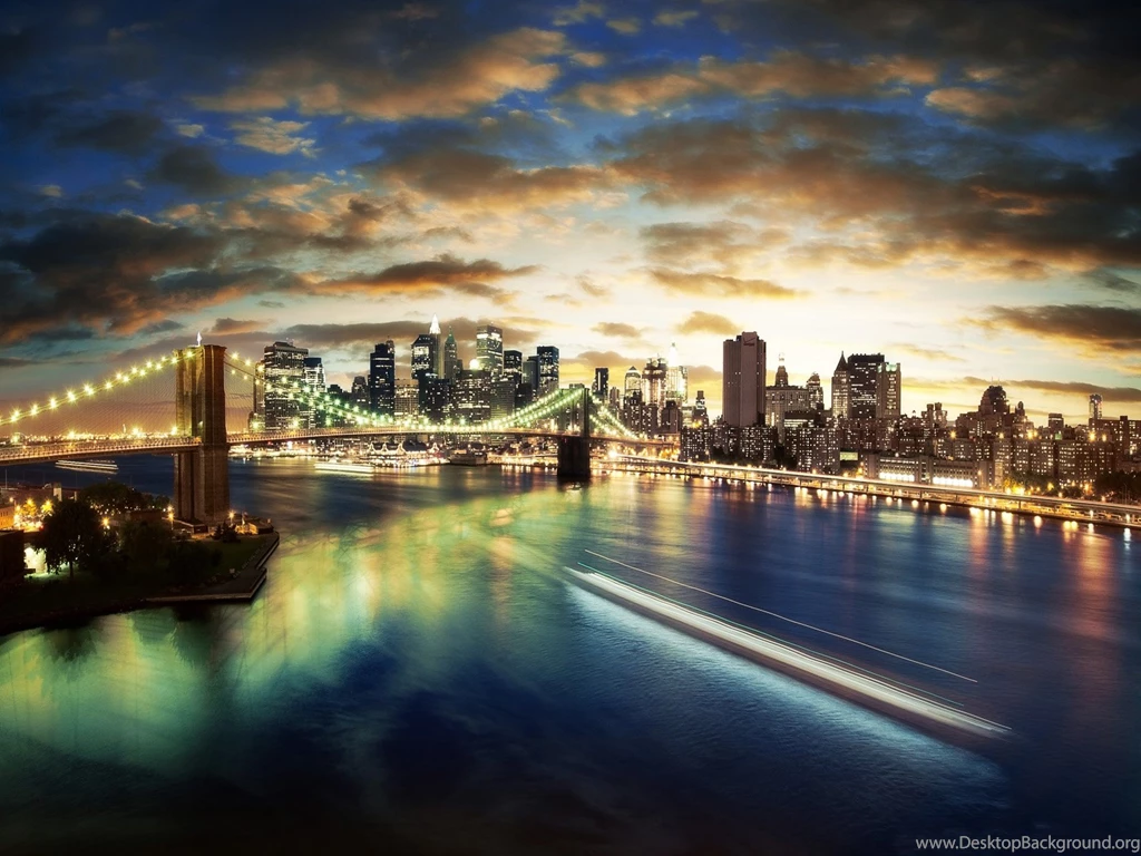 New York City Evening Lights Wallpapers