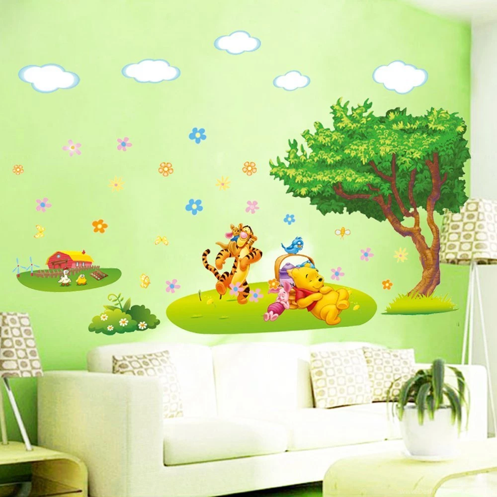 Winnie The Pooh Wall Mural Decal Nursery Kids Room Anoninterior 1526