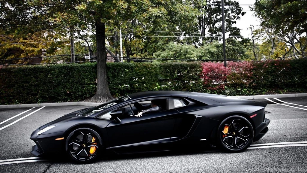 Lamborghini Aventador Black Matt Free Hd Wallpapers   1366x768 ...