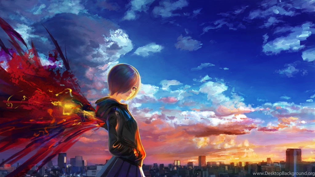 Download Wallpapers 3840x2160 Tokyo Ghoul, Kirishima Touka, City ...