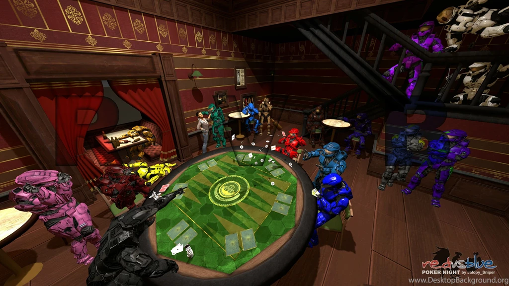 Red Vs. Blue Poker Night Wallpapers (1920x1080) : RedvsBlue