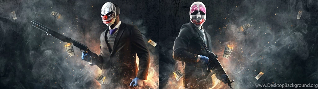 A Payday 2 Dual Monitor Wallpapers I Made From Steam Cards ...
