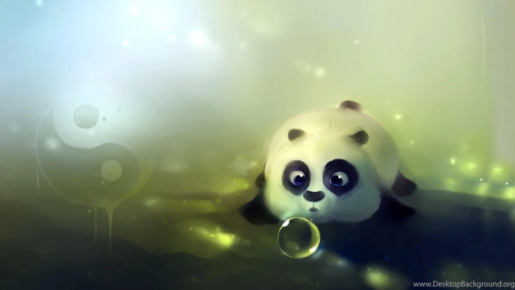 Cute Panda Bubbles Wallpapers Screen HD