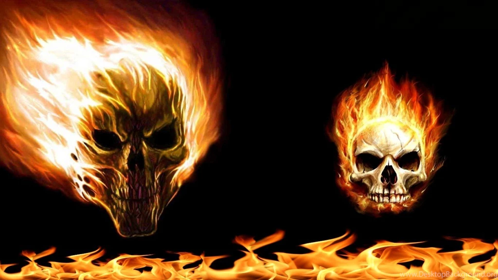 Jestingstock.com Skulls With Flames Wallpapers