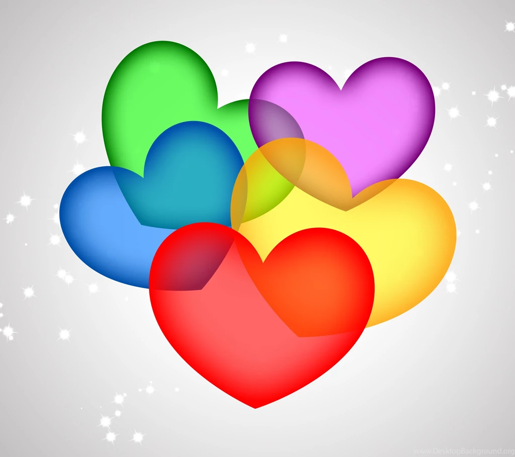 Colorful Hearts Mobile Wallpapers 7955