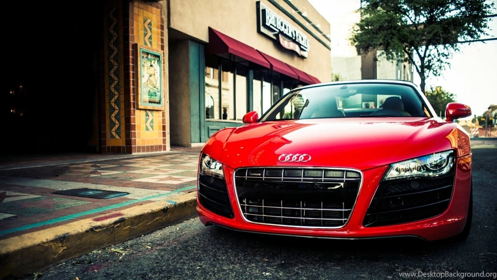 Audi R8 Red HD Desktop Wallpaper Backgrounds Download