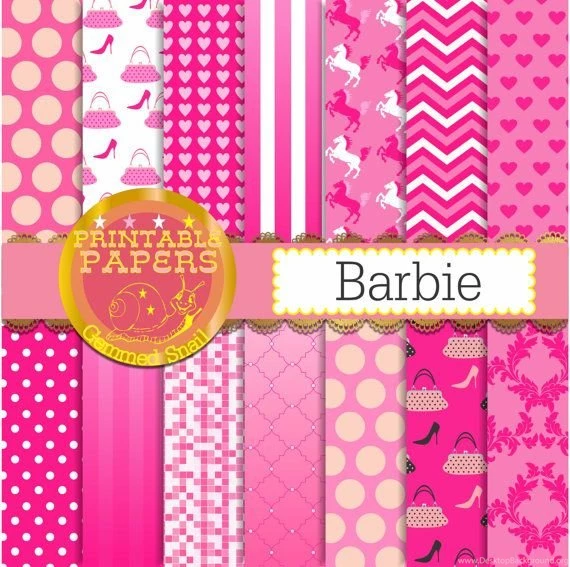 Hot Pink Digital Paper, 'Barbie' Digital Paper In Hot Pink ...