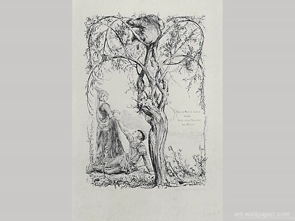 Illustration To Poems Of Anastasius Grünzu "willow Tree" , Von ...