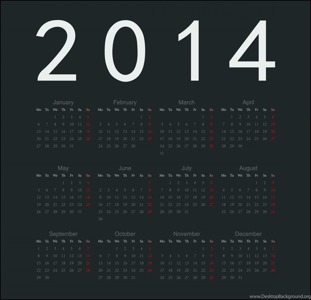 New Year 2014 Calendar Wallpapers
