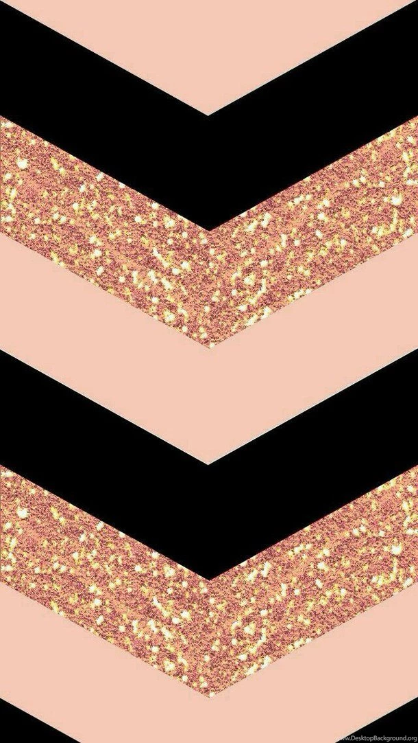 Peach &amp, Black Glittery Chevron Print Wallpapers   Image ...