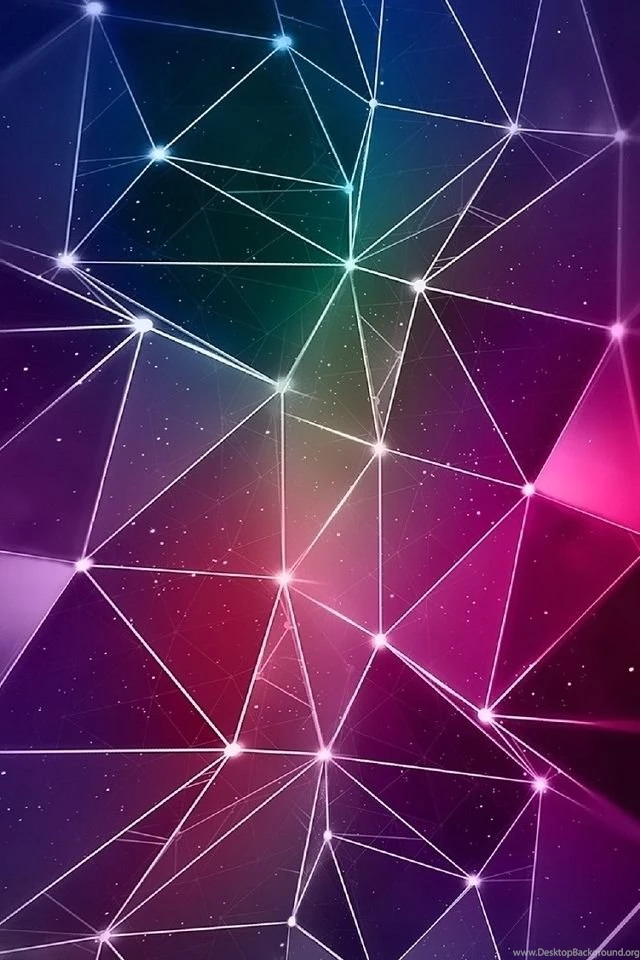 iPhone 4 Wallpapers Color Purple Triangles Lights Parallax ...