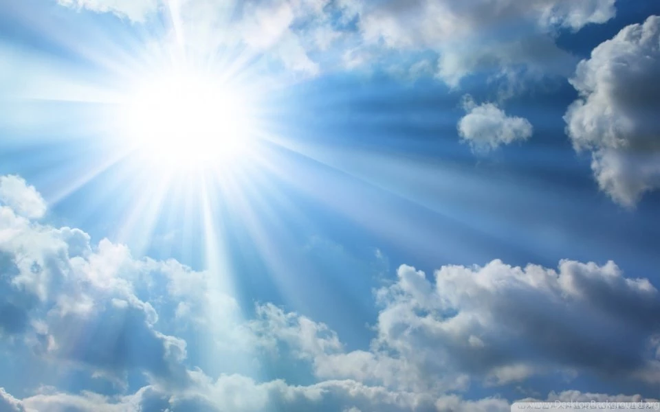 Sun And White Clouds In The Sky HD Desktop Wallpapers : High ...