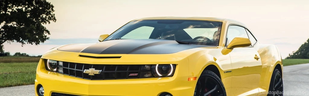 Download Wallpapers 3840x1200 Chevrolet, Camaro, 1le, Yellow, Front ...