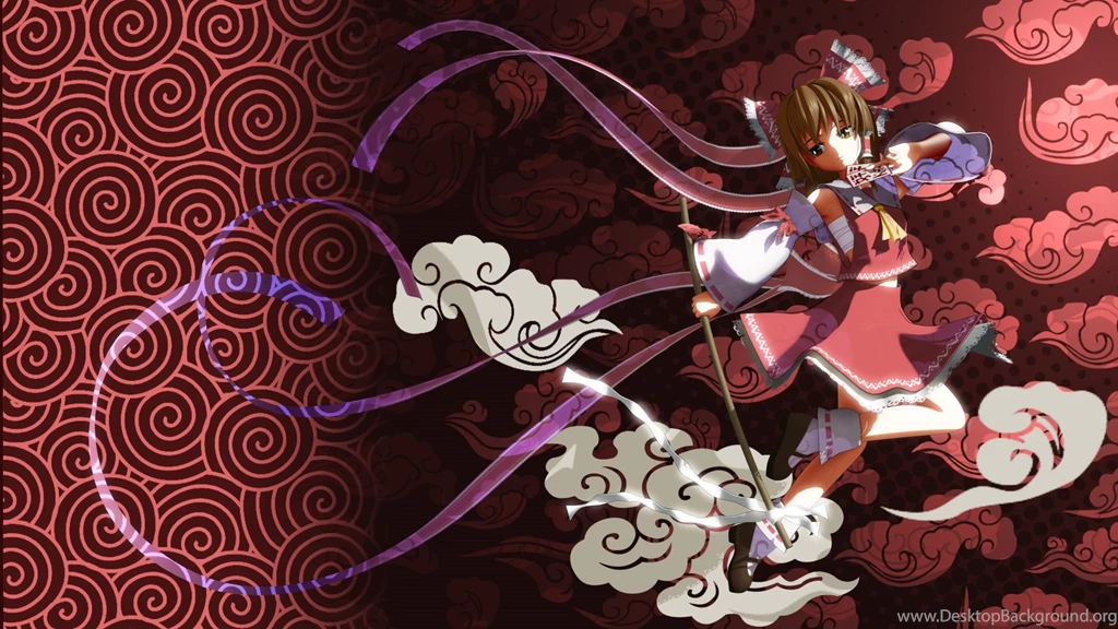 Hakurei Reimu Miko Touhou Detached Sleeves Sarashi Wallpapers ...