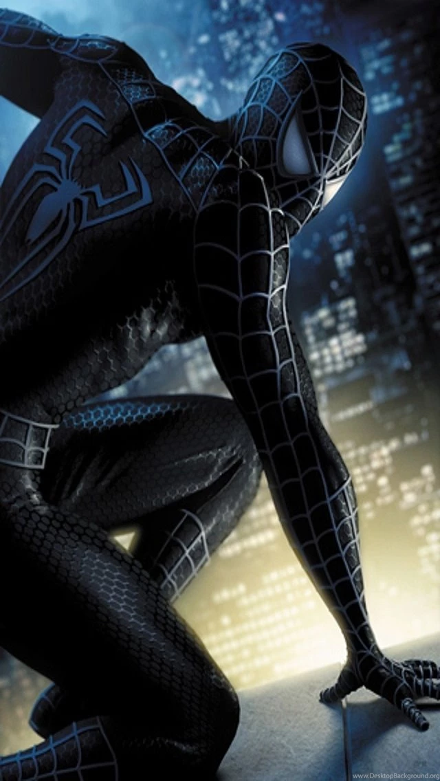 Black Spiderman iPhone 5 Wallpapers (640x1136)