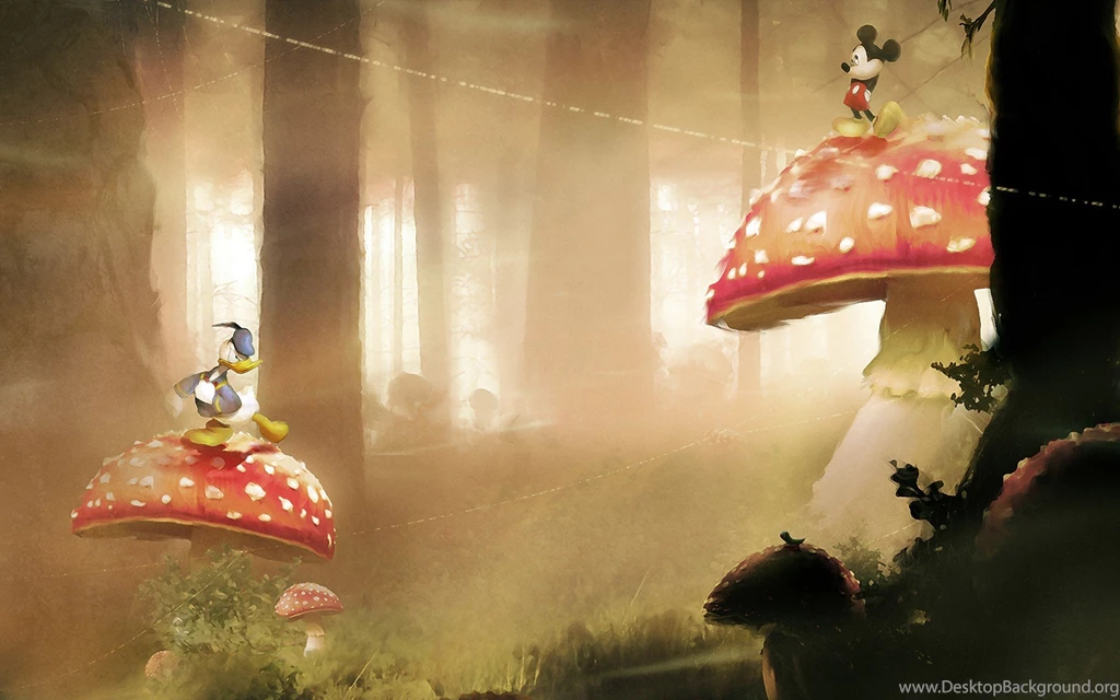 Disney Company Mushrooms Mickey Mouse Donald Duck Wallpapers ...