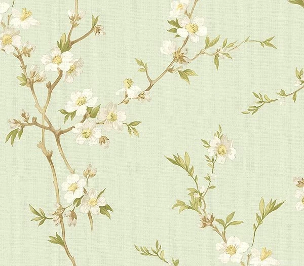 Cherry Blossoms Sage Double Roll Wallpapers   Murals For Kids