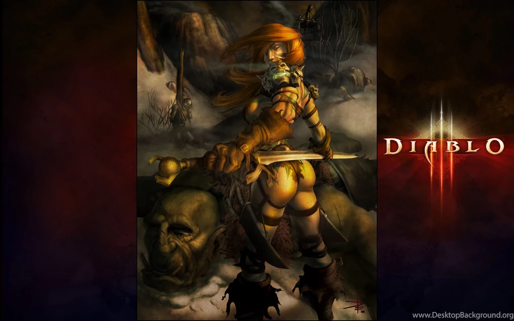 Female Barbarian Wallppr Diablo Wallpapers And OS Art Fan Art ...