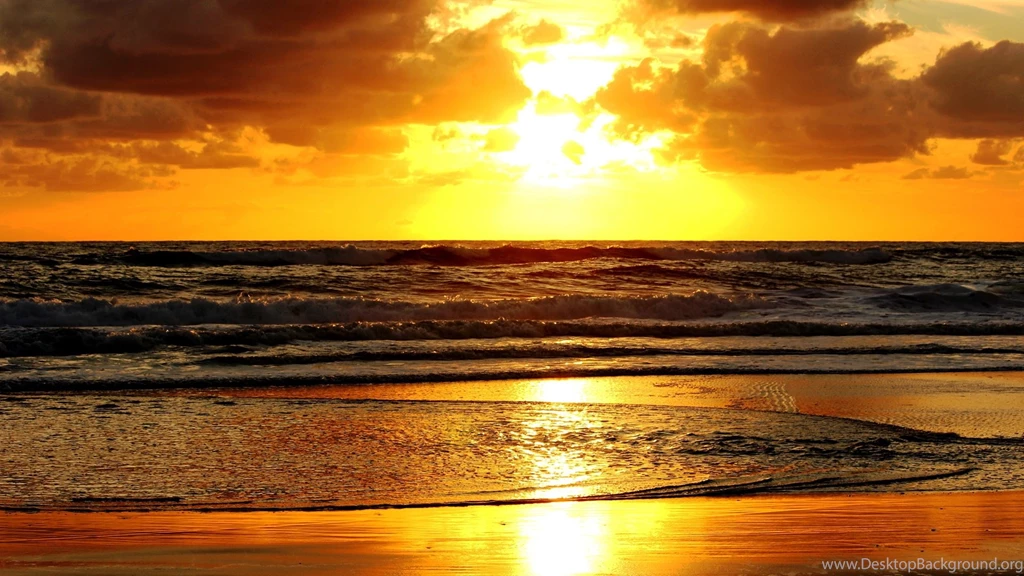 1920x1080 Sunset Beach Scenery Wallpapers