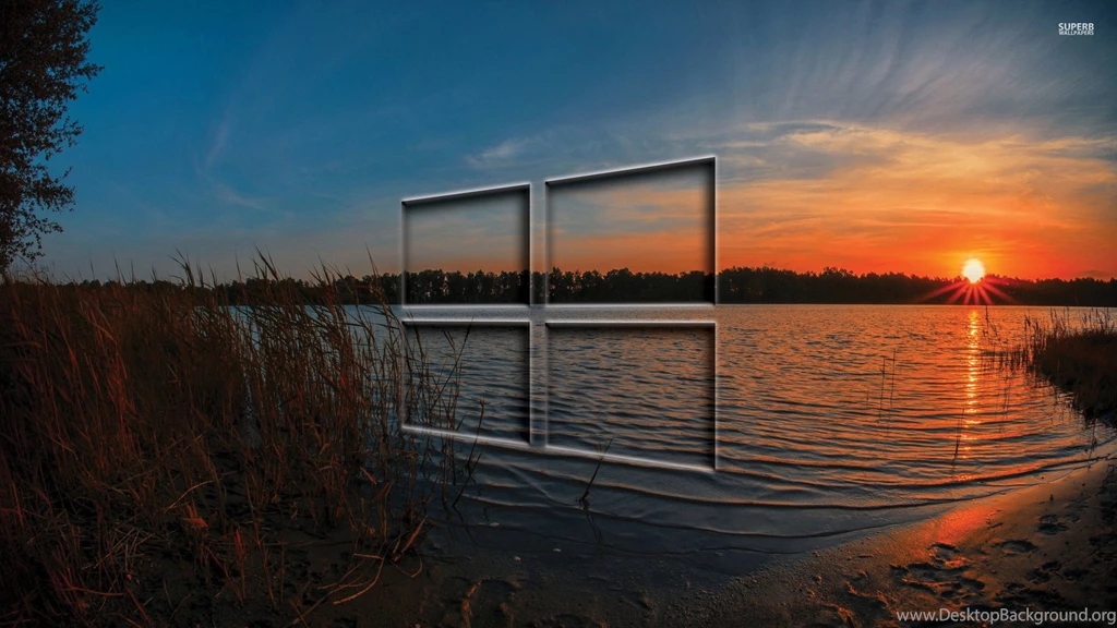 Windows 10 Transparent Logo In The Sunset Wallpapers Computer ...
